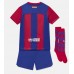 Fotballdrakt Barn Barcelona Hjemmedraktsett 2023-24 Kortermet (+ Korte bukser)
